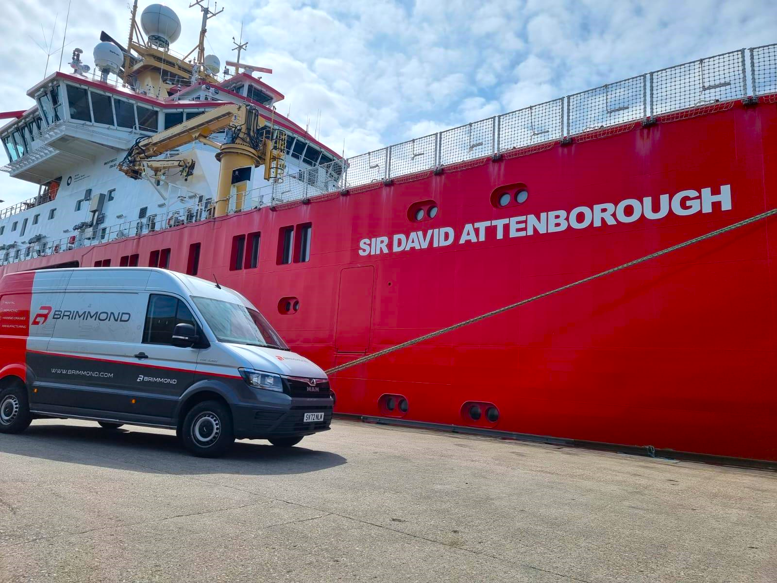 Brimmond at Sir David Attenborough vessel